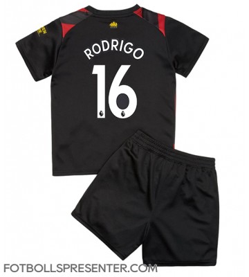 Manchester City Rodri Hernandez #16 Bortatröja Barn 2022-23 Kortärmad (+ korta byxor)